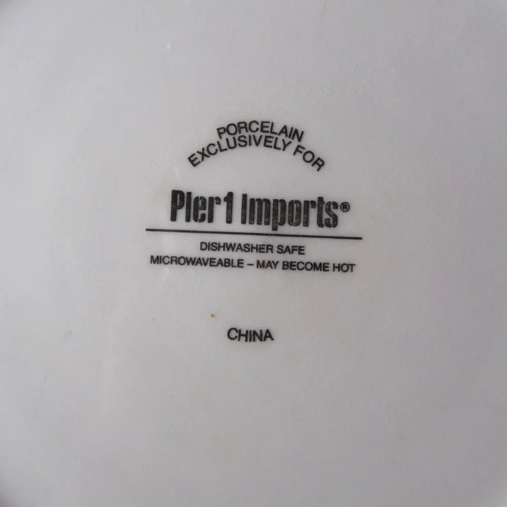 3 for $24 - pier 1 paisley bird red appetizer plate (W6360)